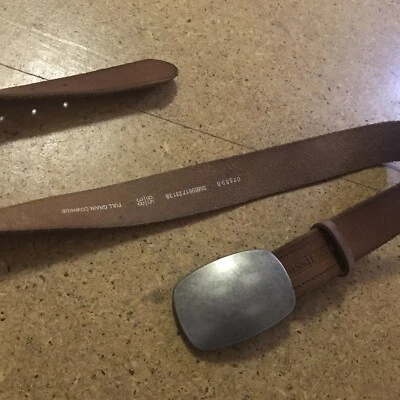 BNWOT FOSSIL BROWN LEATHER BELT SIZE 38, 95 - image 1 of 3