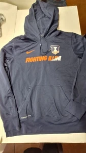 Nike Illinois Sudadera con Capucha Para Hombres Grande Azul Ajuste Térmico Polar Pullover Lucha Illini - Imagen 1 de 9