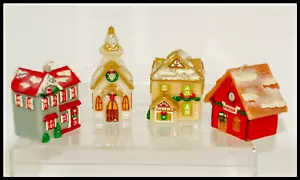 Vintage Russ Christmas Village Candles Set of Four | 2294 | Excellent ~ Unlit - Picture 1 of 6