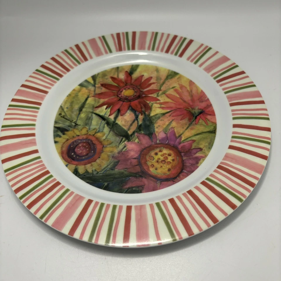 "Juego de 4 platos de melamina Susan Winget 8"" Dia Giftco Inc ensalada desierto" Foto 1 de 4