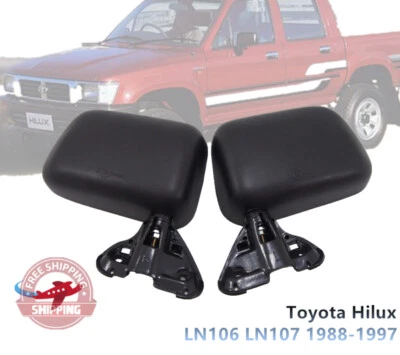 New Pairs Exterior Door Side Mirrors Fit Toyota Hilux Pickup LN106 LN107 1988-97 - Изображение 1 из 4