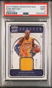 Kobe Bryant 2017 Panini Crown Royale Trikots Karte neuwertig PSA 9 #'d/249 Pop 4 KBR - Bild 1 von 2
