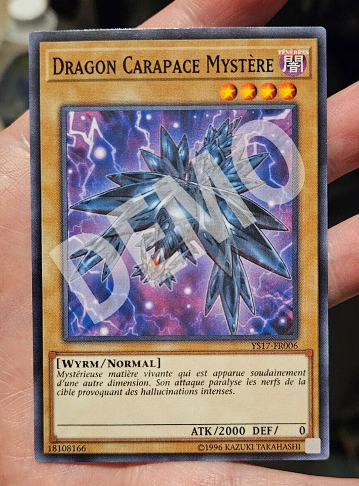 misprint DEMO mystery shell dragon french yugioh ys17 error - Image 1 of 1