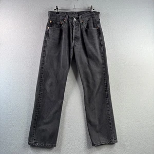 Vintage Levis Jeans Herren 31x30 (passt 29x28) schwarz 501 Straight Y2K 2004 - Bild 1 von 20