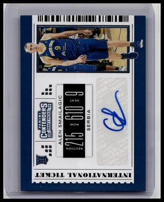 2019 Panini Contenders Draft #4 Alen Smailagic International Ticket Autograph - Image 1 of 2