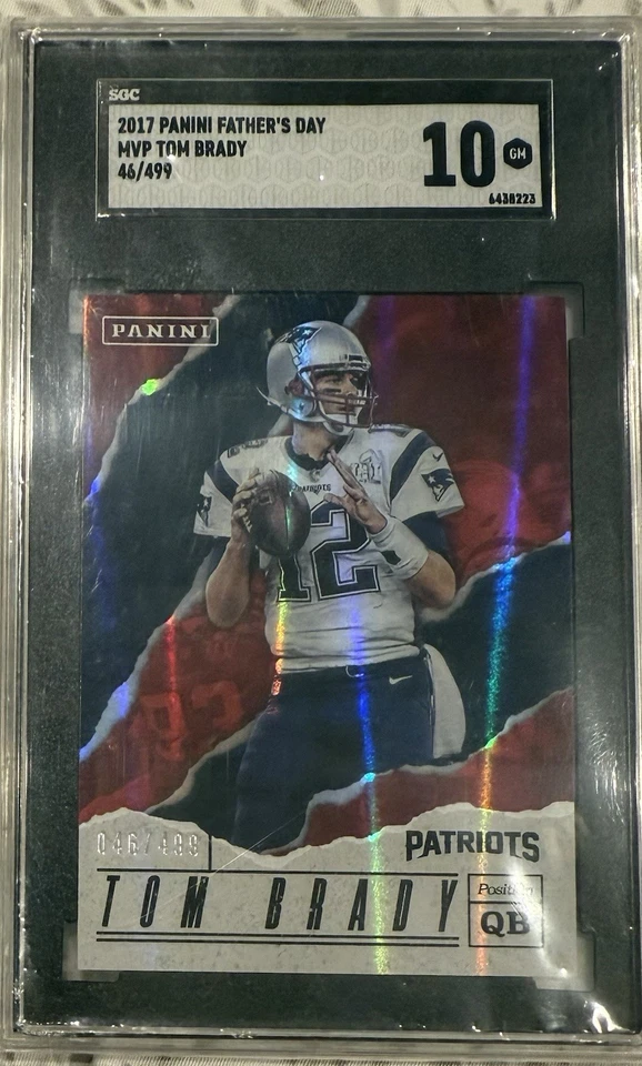 2017 PANINI FATHER'S DAY TOM BRADY FOIL SGC 10 GEM MINT #046/499 SSP! Patriots - Image 1 of 1