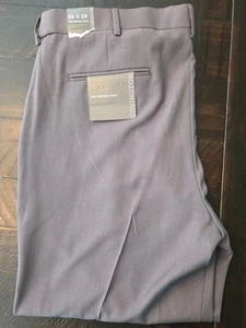 Covington Perfect Pant Herren 36 x 29 Bündchen, graue plissierte Anzughose - neu mit Etikett - Bild 1 von 6