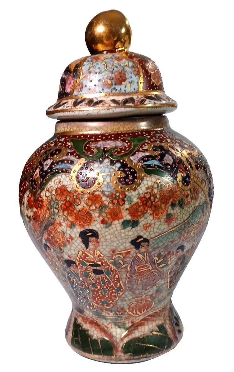 艺妓花瓶日本古董花瓶| eBay