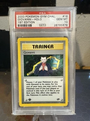 POKEMON 1ST EDITION GYM CHALLENGE GIOVANNI TRAINER HOLO PSA 10 - Image 1 of 2