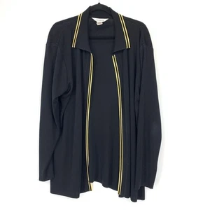 Misook Strickjacke Pullover vorne offen Damen Gr. Large schwarz langarm - Bild 1 von 5