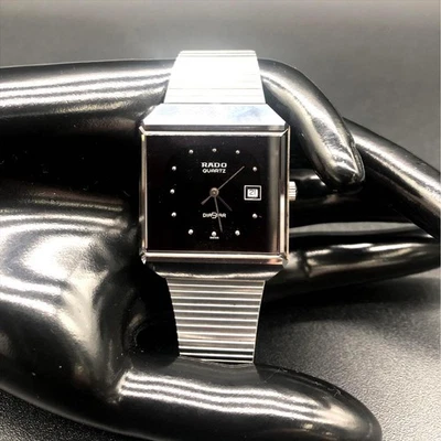 Rado Men Wristwatch Diaster Black Square Silver Quartz Work 501411 - Image 1 of 4