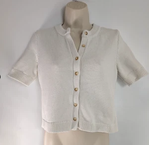 Abercrombie & Fitch Damen Kurzarm Rundhals Strickjacke Gr. XS Classic Preppy City - Bild 1 von 7