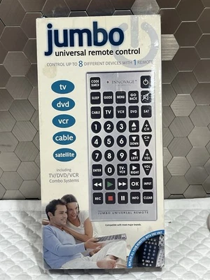 Innovage emerson Jumbo Universal Remote Control Large Buttons Box Instructions - Image 1 of 4