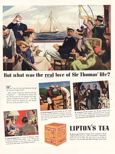 1938 Lipton Tea: Real Love of Sir Thomas Life Vintage Print Ad - Picture 1 of 1