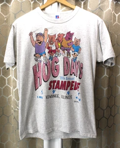 Herren 1994 Vintage Hog Days Stampede Kewanee Illinois T-Shirt Made USA Large - Bild 1 von 8