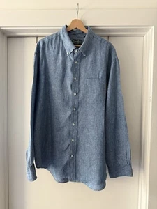 Gitman Vintage $240 NWT Summer Chambray Blue Button Down Oxford Shirt XXL - Picture 1 of 4