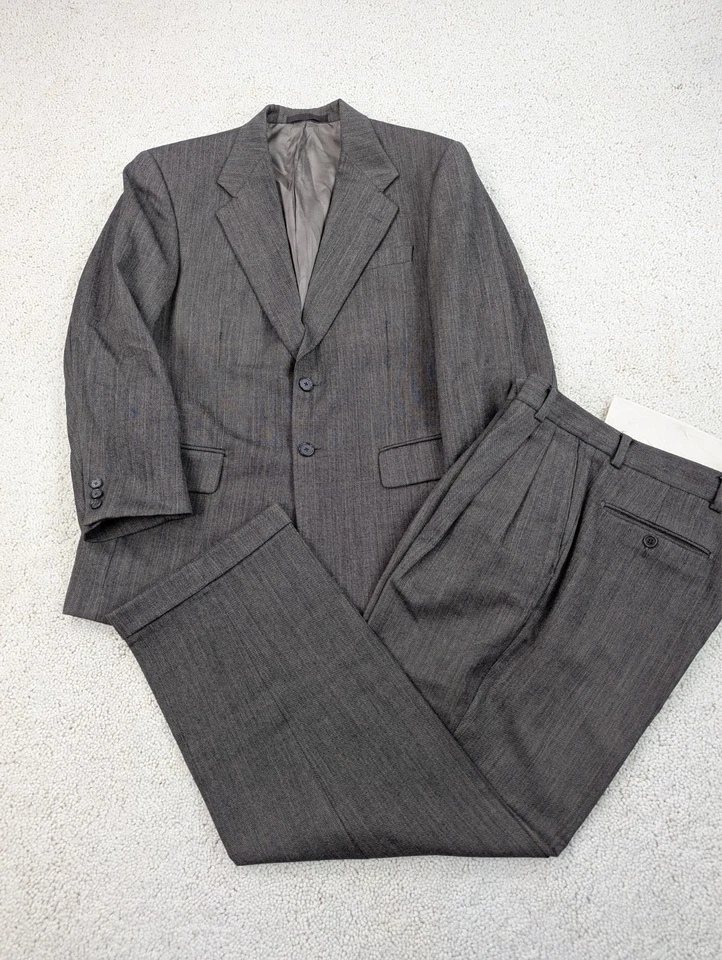 Traje Tallia Uomo Para Hombres 38S 31x28 Marrón Lana 2 Piezas Chaqueta Pantalones Unión EE. UU. DE COLECCIÓN Foto 1 de 4