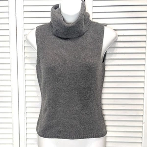 Laundry by Shelli Segal grau ärmellos Rollkragen Pullover Seide Kaschmirmischung M - Bild 1 von 11