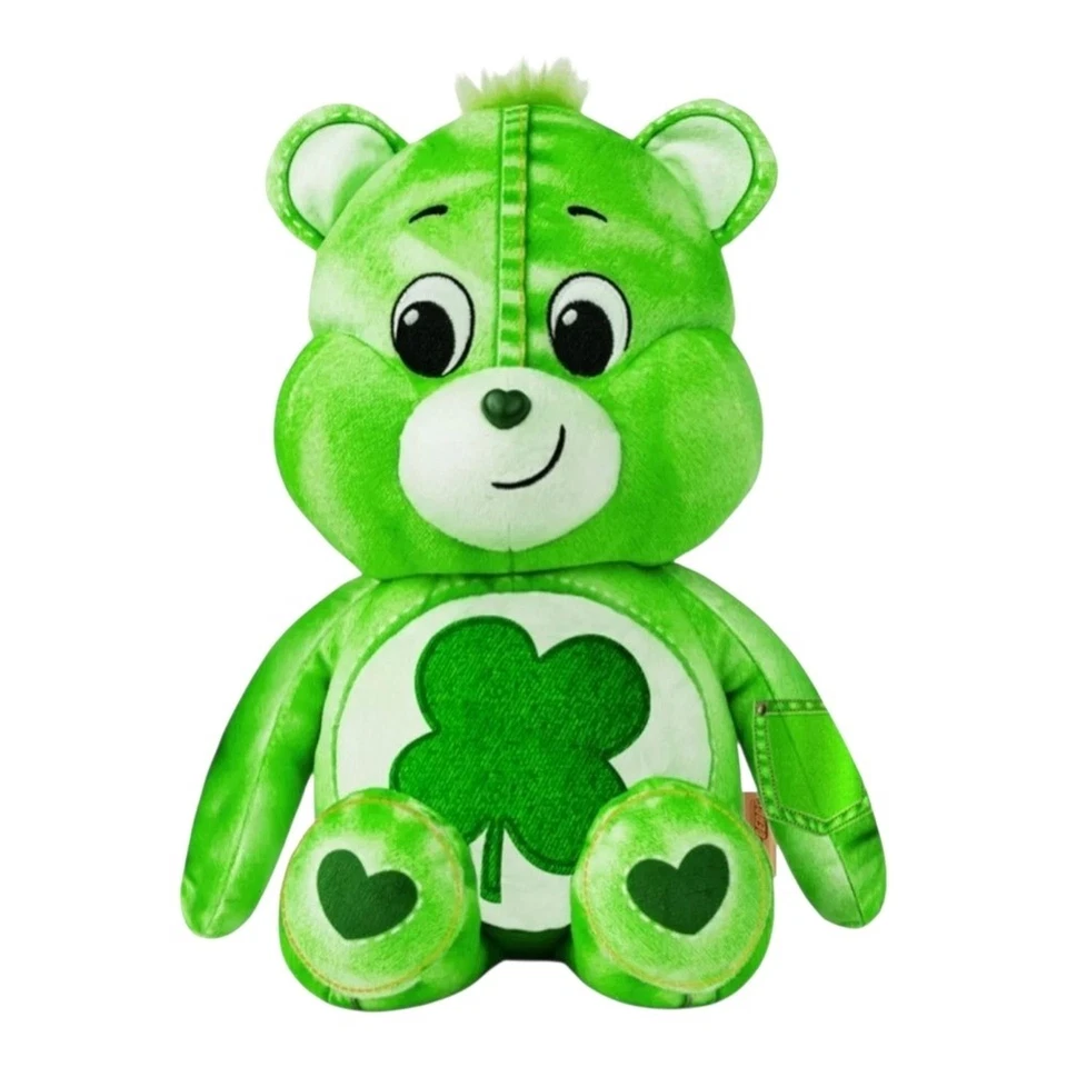 Care Bears 14" Peluche Mediano, Edición Denim - Oso Buena Suerte, Ecológico, Suave Foto 1 de 1