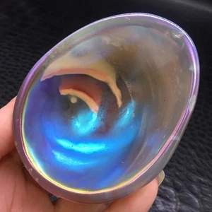 Aura Angel Natural Agate Crystal Quartz Bowl Ashtray Healing Decorate Reiki 1Pc - Picture 1 of 22