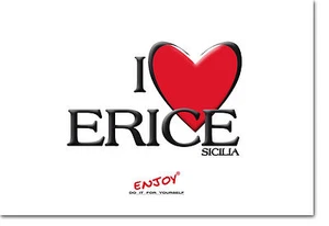 CARTOLINA DA COLLEZIONE SICILIA IRONICA SPIRITOSA UMORISTICA I LOVE ERICE - Imagen 1 de 1