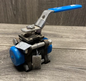 A-T Controls 3/4" Series 55C Lockable Socket Weld Ball Valve 1000PSI RTFE Seat - Picture 1 of 5
