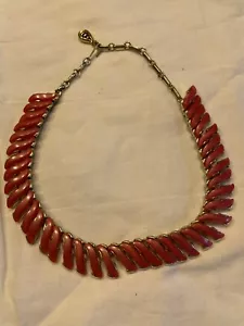 Vtg. CORO Signed Plastic Gold Tone Moveable Snake Choker 16” - Picture 1 of 7