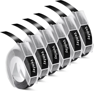 6X Compatibile Con Nastro per Etichette Dymo Omega per Dymo Junior Omega Embossi - Foto 1 di 12