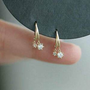 Diamond Baguette Yellow Gold Earrings Fine Earrings for sale | eBay