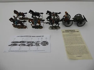 BRITAINS 17433 CONFEDERATE SIX HORSE CAISSON SET - Picture 1 of 19