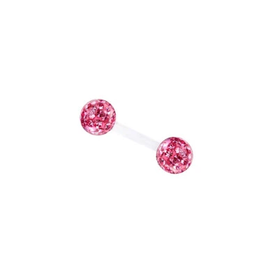 2pc 3/4/5mm Crystal Ball Ear Stud 6mm-10mm Bar Barbell Cartilage Tragus Piercing Foto 1 de 4