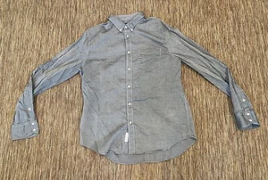 Rag & Bone Shirt Mens 2XL Gray Slim Fit Long Sleeve Button Up Double Knit - Picture 1 of 6