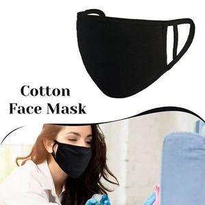 1-10pcs Face Mask Reusable Washable Breathable Adult Protective Covering Black - Picture 1 of 13