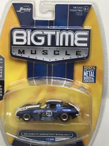 Jada BTM 1963 Chevy Corvette Sting Ray Blue 1:64 W12 136 #57 - Bild 1 von 4
