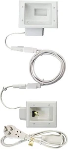 Data Comm - Ocultador de cable de toma de TV de pantalla plana - IWPE2_TV_7FT - CAJA ABIERTA - Imagen 1 de 1