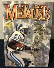 1995 Stadium Club Metalists Detroit Lions Football Card #M2 Barry Sanders  B11