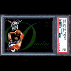 1993 NBA Skybox Premium Dynamic Dunks Charles Barkley #D2 PSA 7 NRMT - Picture 1 of 4