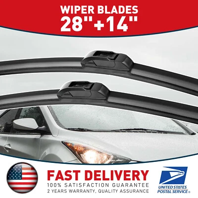 28"+14" Durable Front Windscreen Wiper Blade For 2014-2018 Kia Forte5 All-Season - Изображение 1 из 4