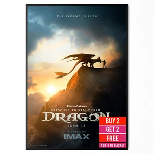 How to Train Your Dragon Teaser Poster 2025 Movie Print A5 A4 A3 For HTTYD Fans - Picture 1 of 9
