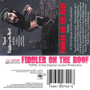 Fiddler on the Roof - Original London Cast - audio cassette tape - Imagen 1 de 1