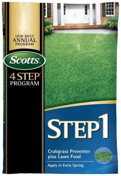 Scotts® STEP® 1 Preventor de hierba de cangrejo más alimento para césped, 5.000 cuadrados Ft. Foto 1 de 1