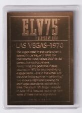 Elvis Presley Danbury Mint Encased 22kt Gold Card Las Vegas-1970