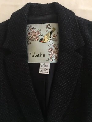Chaqueta Blazer TABITHA ANTHROPOLOGIE Mujer’s 0 Azul Marino Botón Delantero Foto 1 de 4