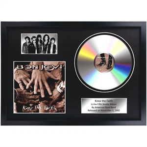 Bon Jovi - Keep the Faith / Memorabilia / CD / Souvenir in black frame / Rock - Picture 1 of 6