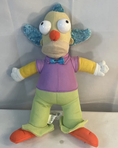 The Simpsons Krusty The Clown Plush Doll 2005 Nanco 20th Century Fox Toy 12" Cover