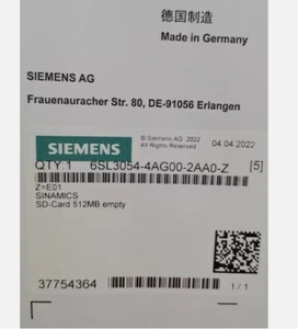 6SL3054-4AG00-2AA0 1PCS NEW SIEMENS SINAMICS SD CARD 6SL3054-4AG00-2AA0 - Picture 1 of 1