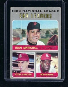 1970 Topps Baseball #67 NL ERA Leaders, Marichal, Carlton, Gibson, VG-EX! - Picture 1 of 2