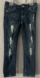 Pink Latte Distressed Stretchy Skinny Jean Girl size 5 - Picture 1 of 7