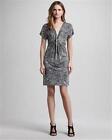 DVF Diane Von Furstenberg NATALIE Silk Jersey Dress Tiny Marks Black White $375