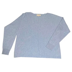 Bianco & Blu Italy Damen Gr. Large Italy Wolle Kaschmir Seide Mischung Blau Pullover - Bild 1 von 11